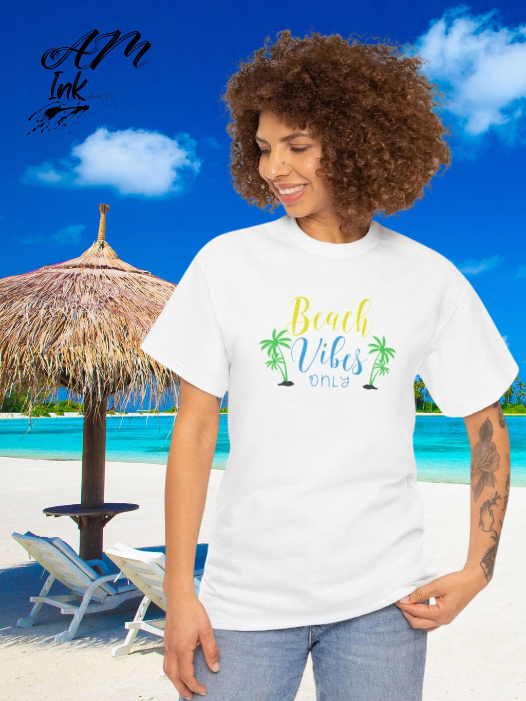 Tropical Palm Sunset T-Shirt, Beach Vibes Graphic Tee, Summer Vacation