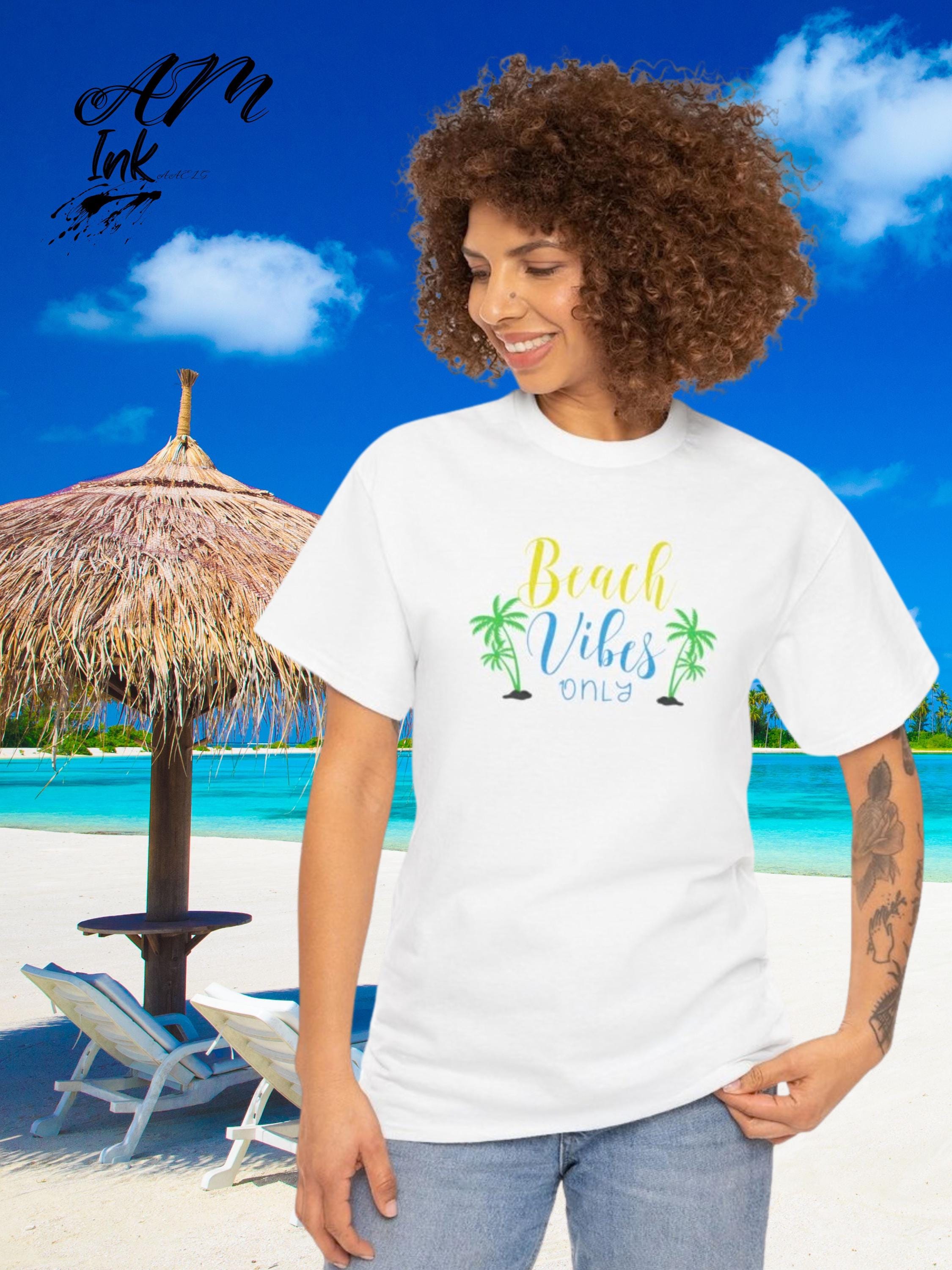 Tropical Palm Sunset T-Shirt, Beach Vibes Graphic Tee, Summer Vacation