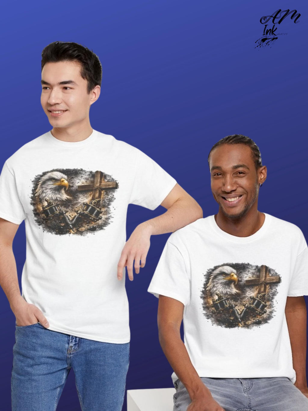 Rustic Eagle and Cross T-Shirt | Patriotic Christian Apparel