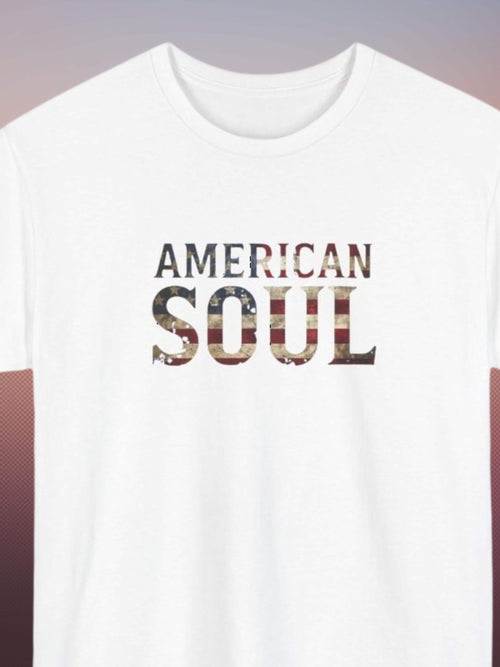 American Soul T-Shirt | Vintage USA Flag Graphic Tee, Patriotic Pride Shirt