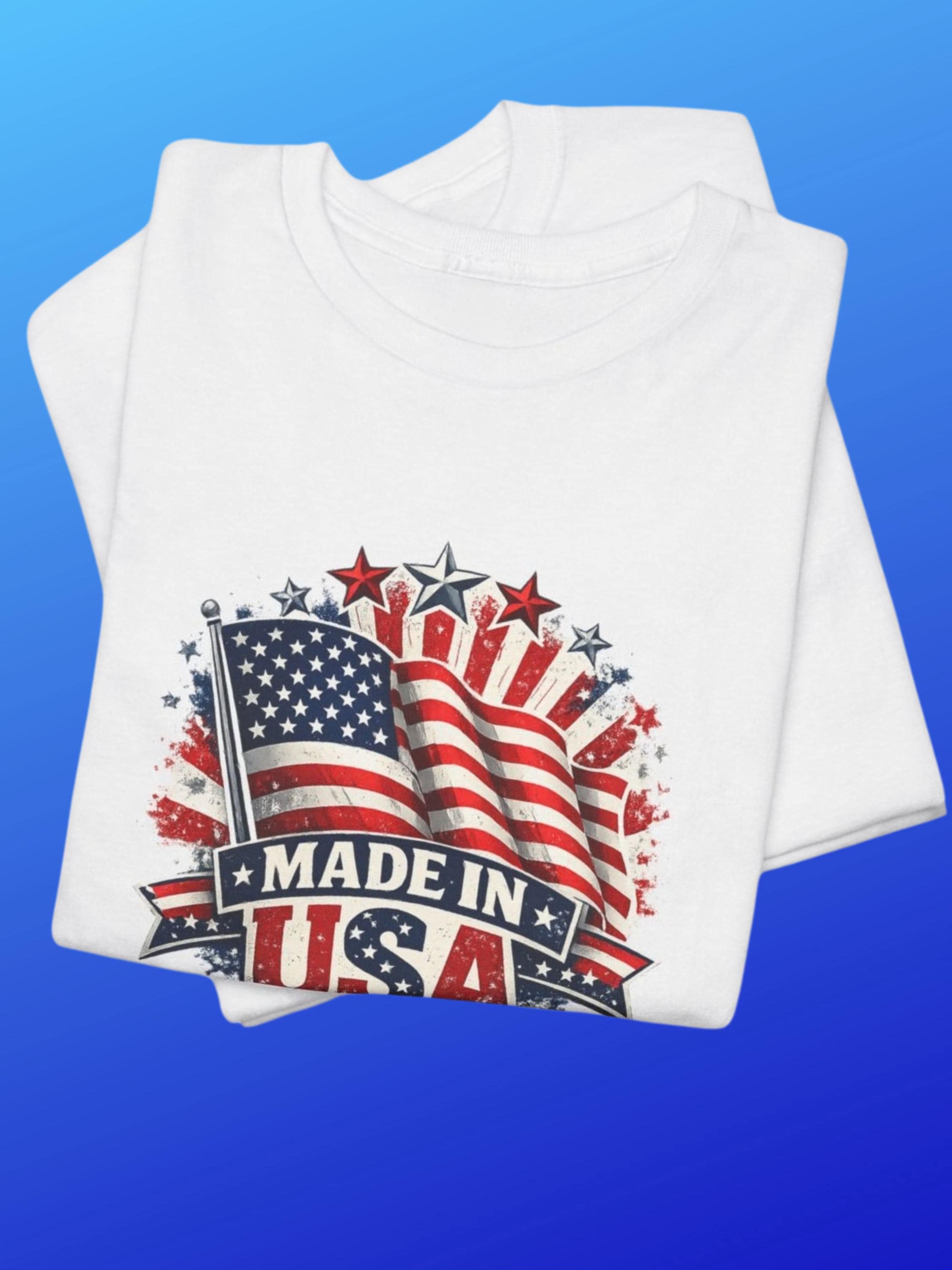 Patriotic American Flag T-Shirt | Made in USA Independence Day Apparel