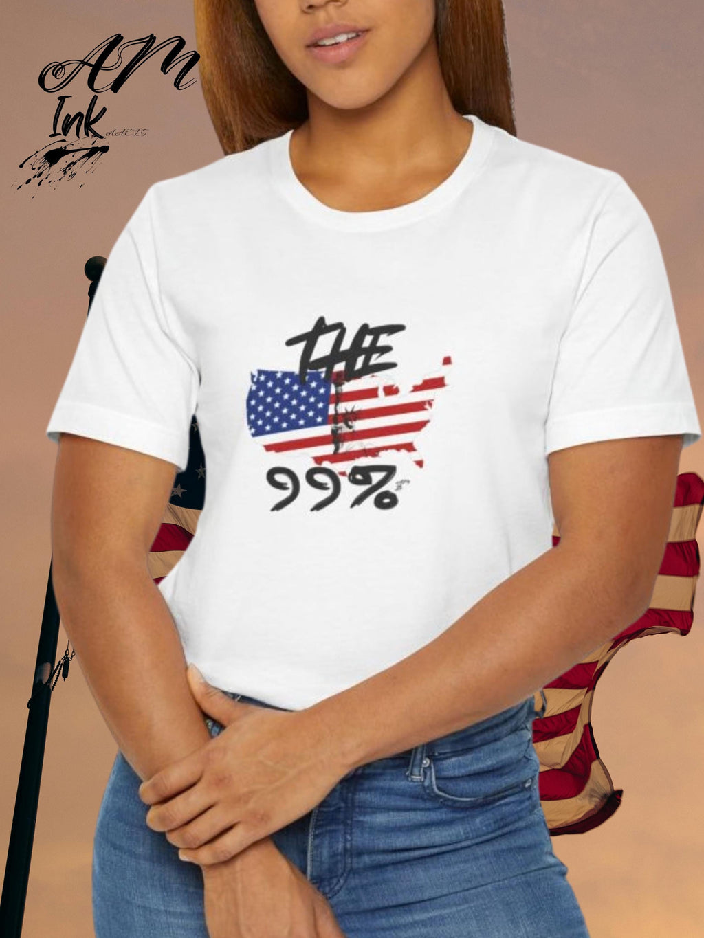 99% American Flag Graphic Tee - Patriotic USA Pride Shirt