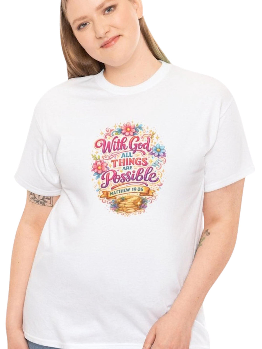 Floral Christian T-Shirt | Inspirational Scripture Faith Tee