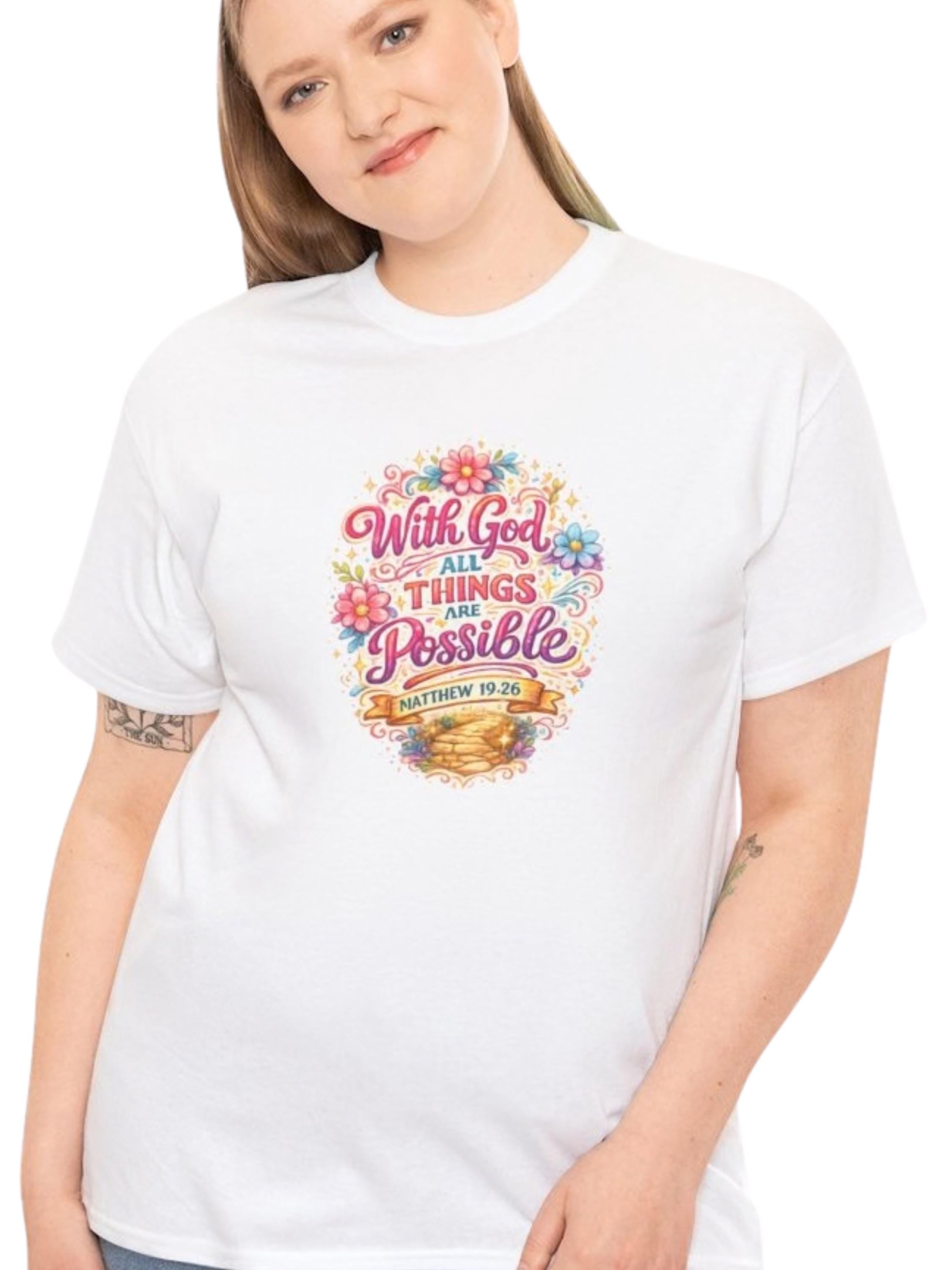 Floral Christian T-Shirt | Inspirational Scripture Faith Tee