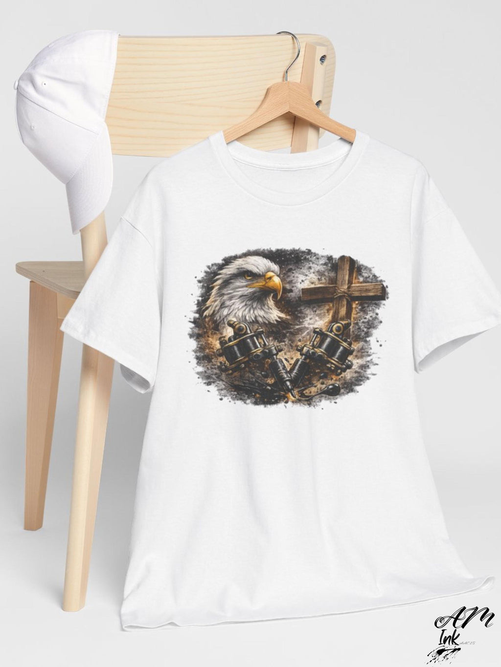 Rustic Eagle and Cross T-Shirt | Patriotic Christian Apparel