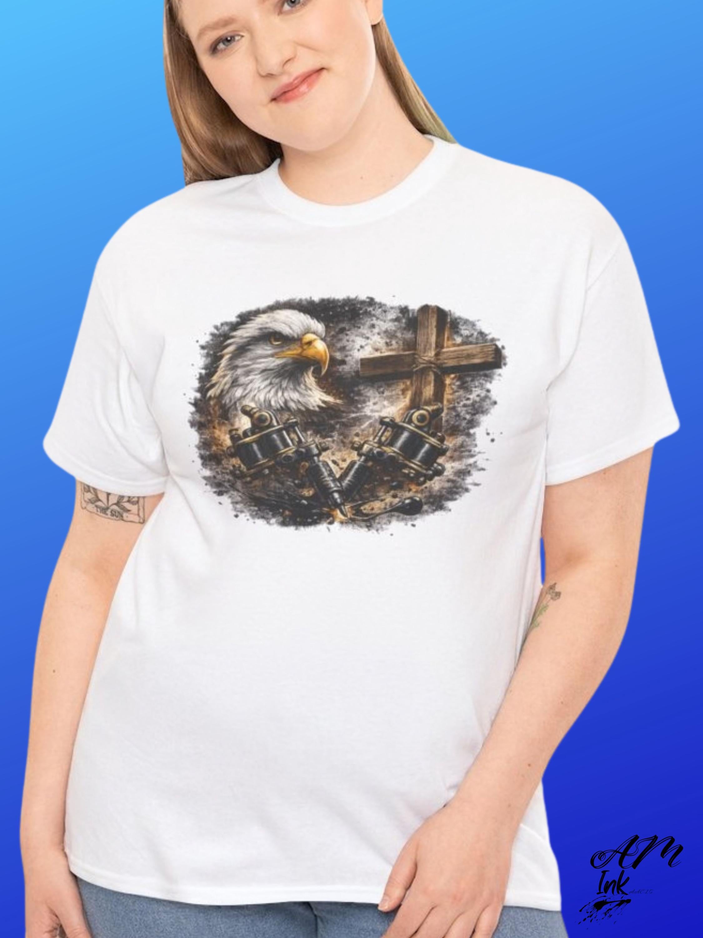 Rustic Eagle and Cross T-Shirt | Patriotic Christian Apparel