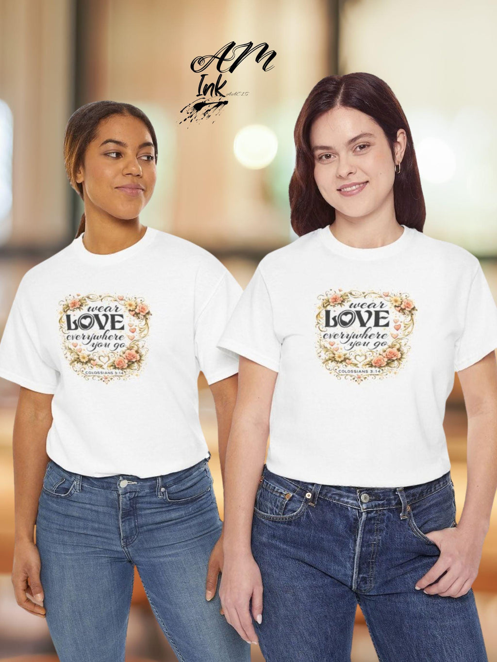 Wear Love Everywhere You Go  Christian  bible verse  apparel faith based clothing