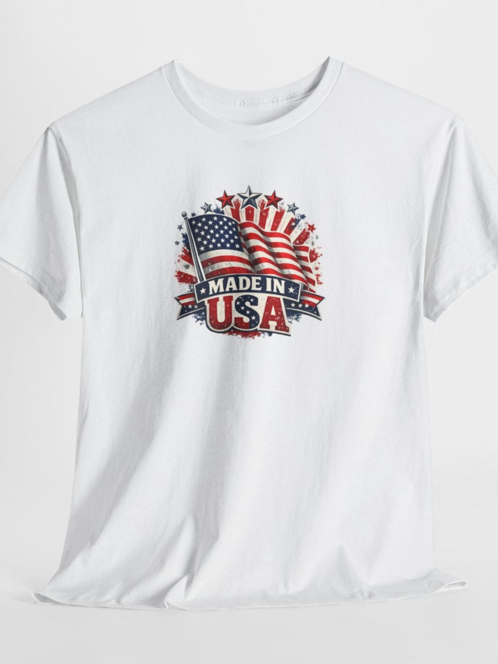 Patriotic American Flag T-Shirt | Made in USA Independence Day Apparel
