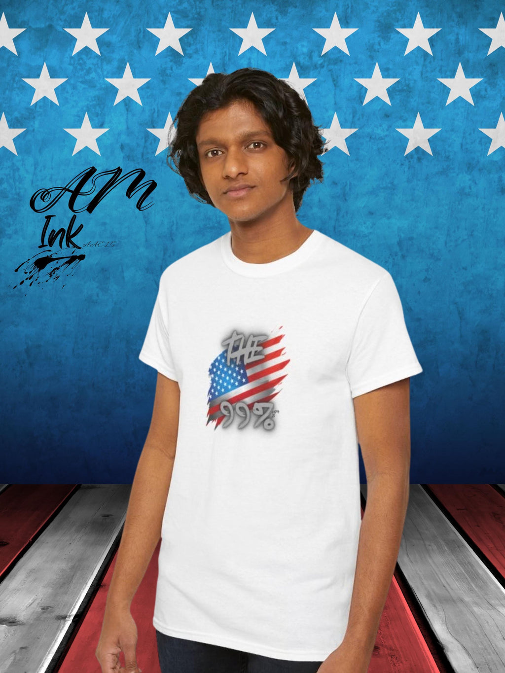The 99% American Flag Patriotic Graphic Tee