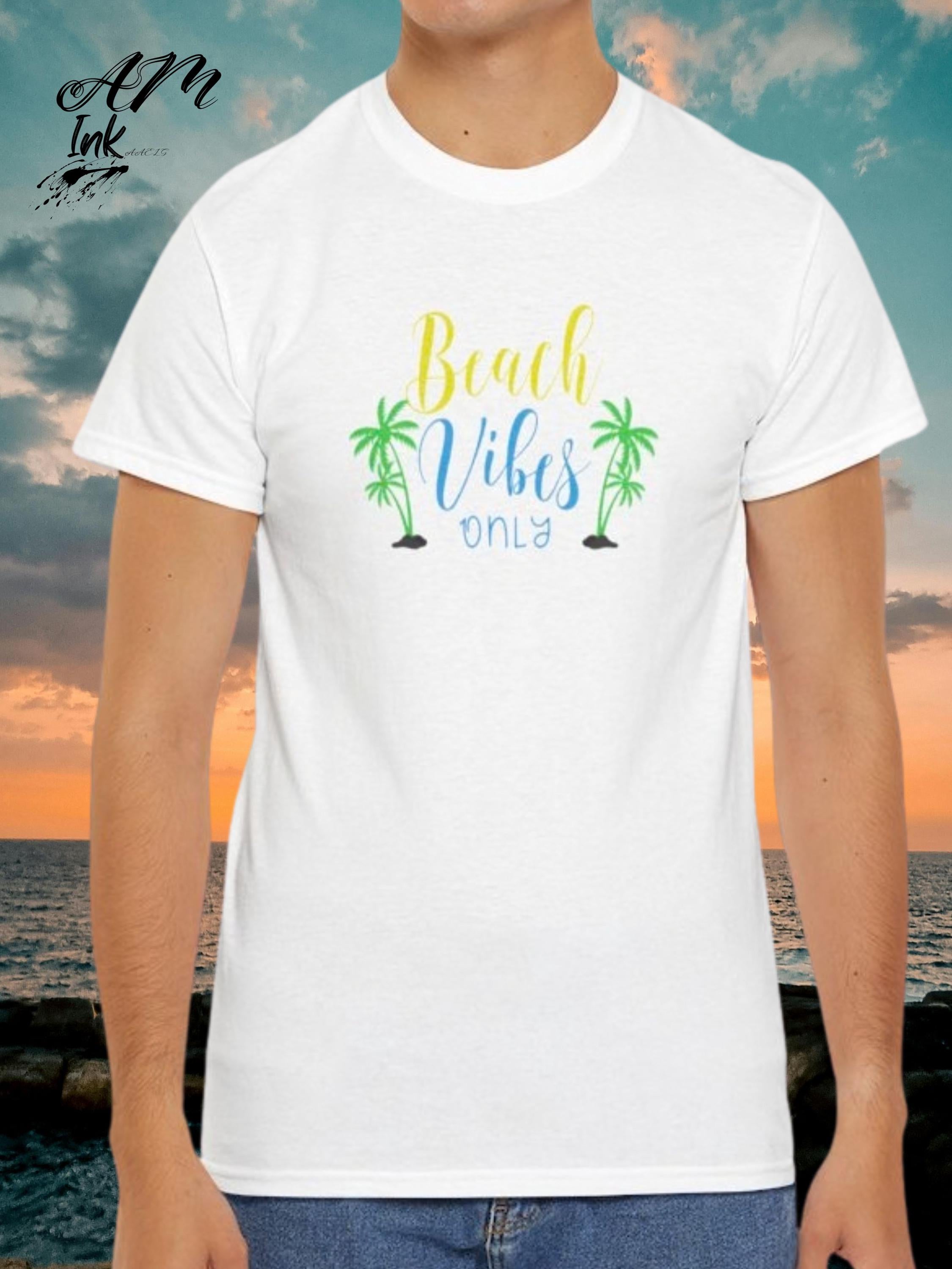 Tropical Palm Sunset T-Shirt, Beach Vibes Graphic Tee, Summer Vacation