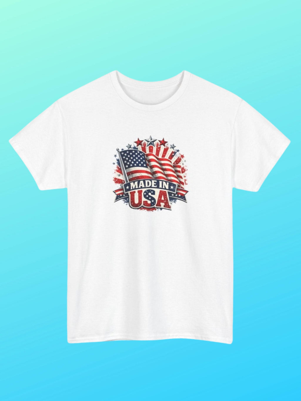 Patriotic American Flag T-Shirt | Made in USA Independence Day Apparel