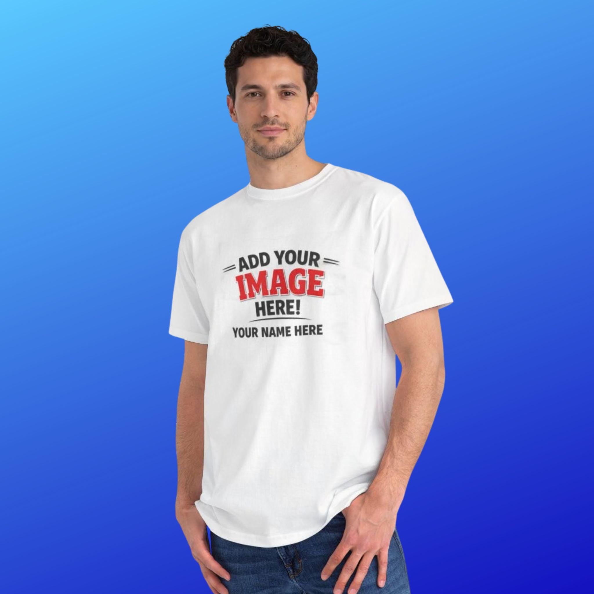 Custom Photo Name T-Shirt | Personalized Image Text Tee