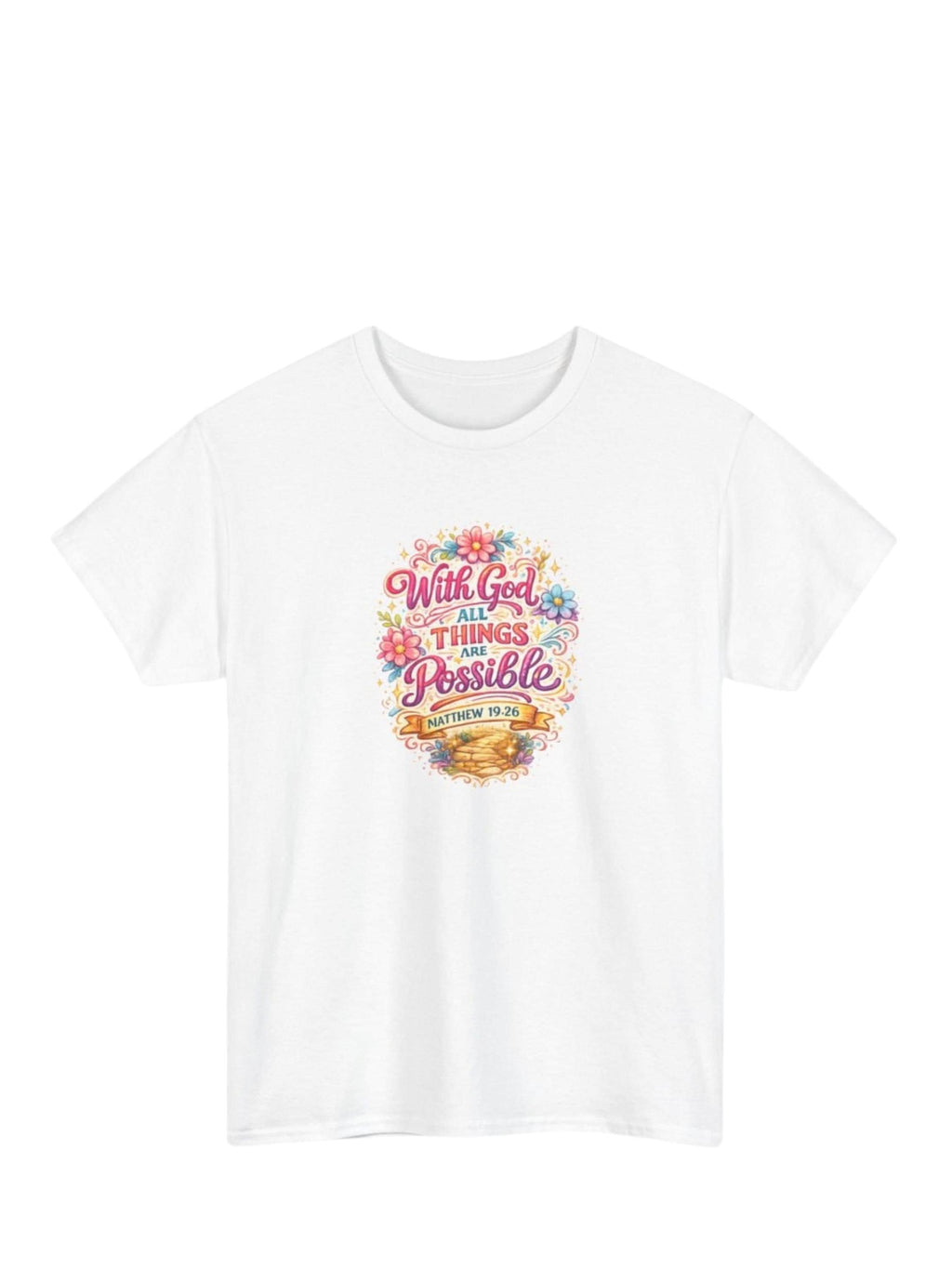 Floral Christian T-Shirt | Inspirational Scripture Faith Tee