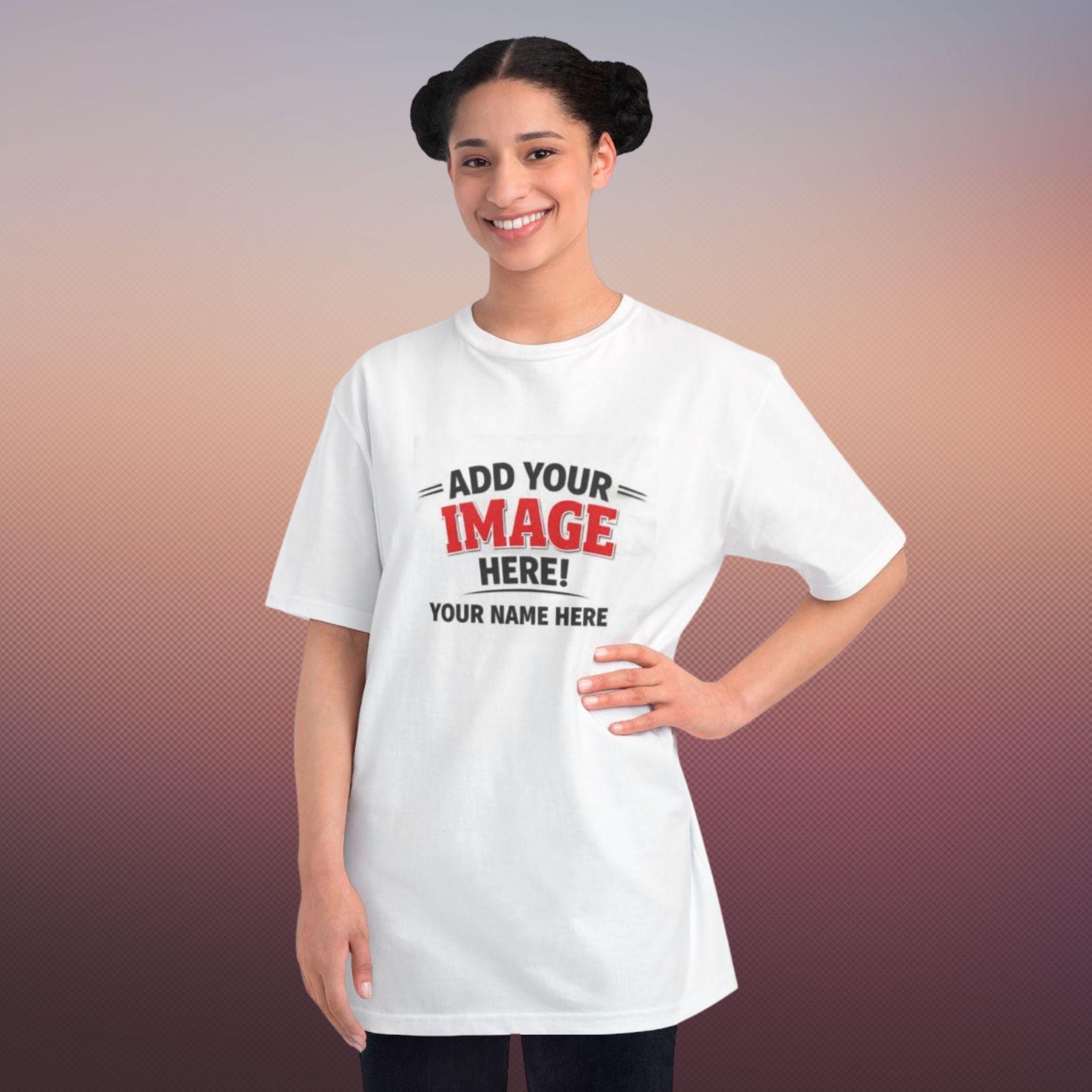 Custom Photo Name T-Shirt | Personalized Image Text Tee