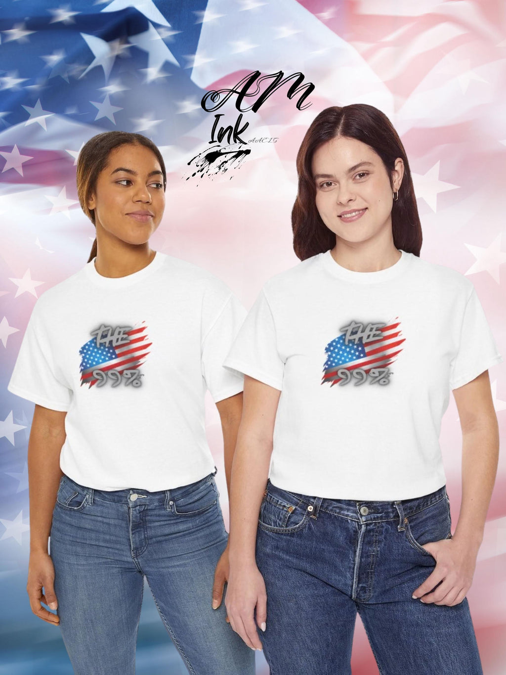 The 99% American Flag Patriotic Graphic Tee