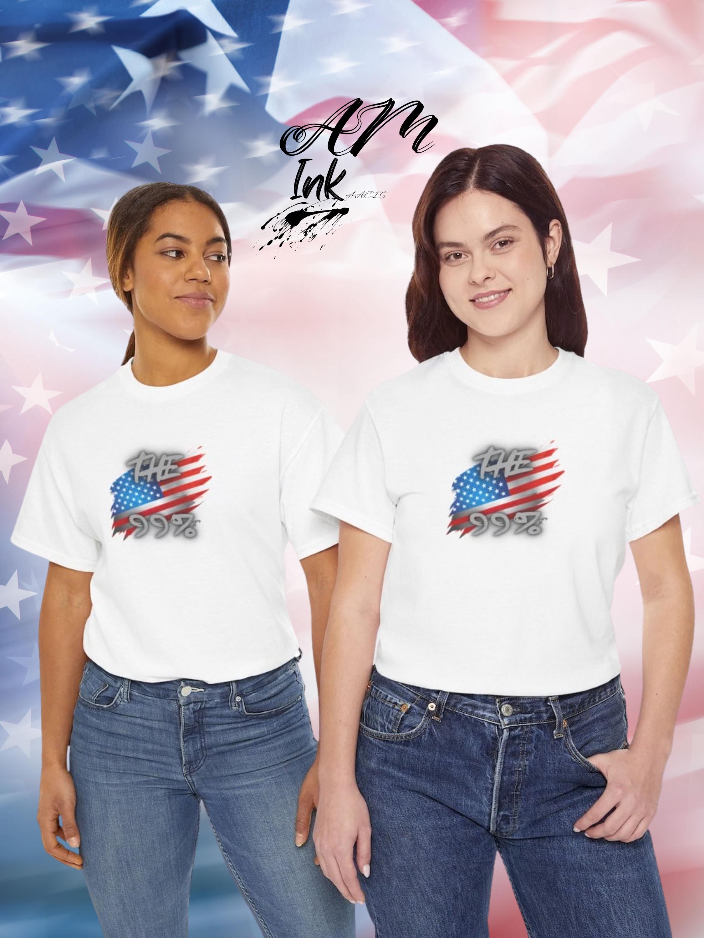 The 99% American Flag Patriotic Graphic Tee
