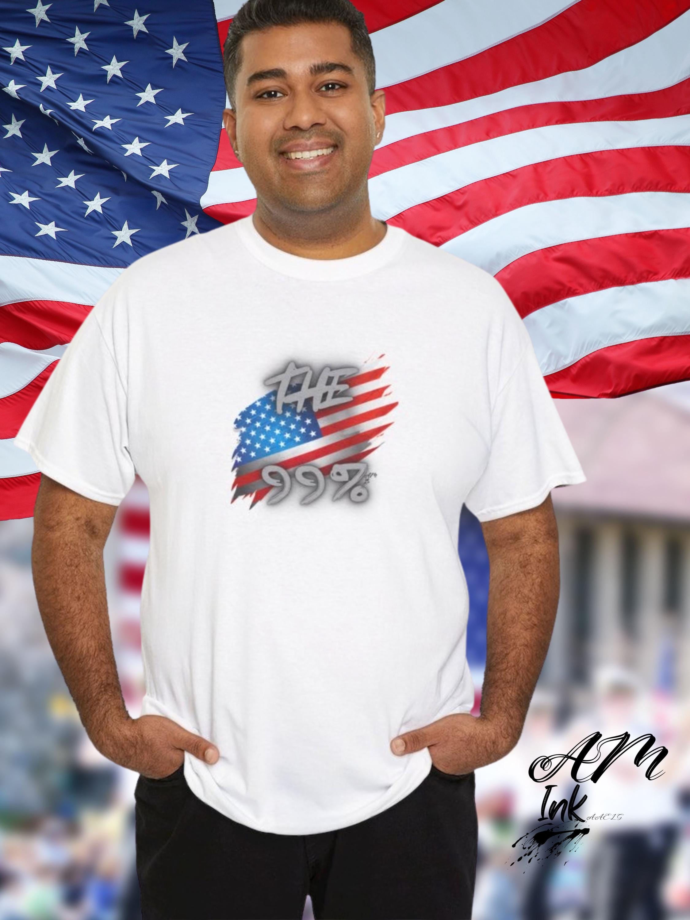 The 99% American Flag Patriotic Graphic Tee