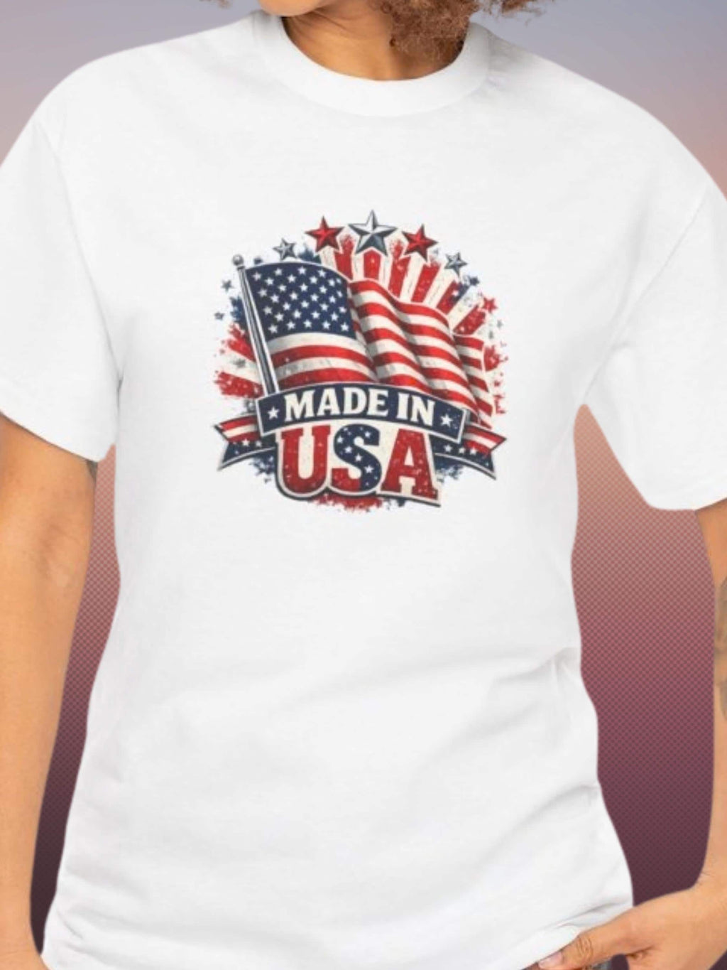 Patriotic American Flag T-Shirt | Made in USA Independence Day Apparel