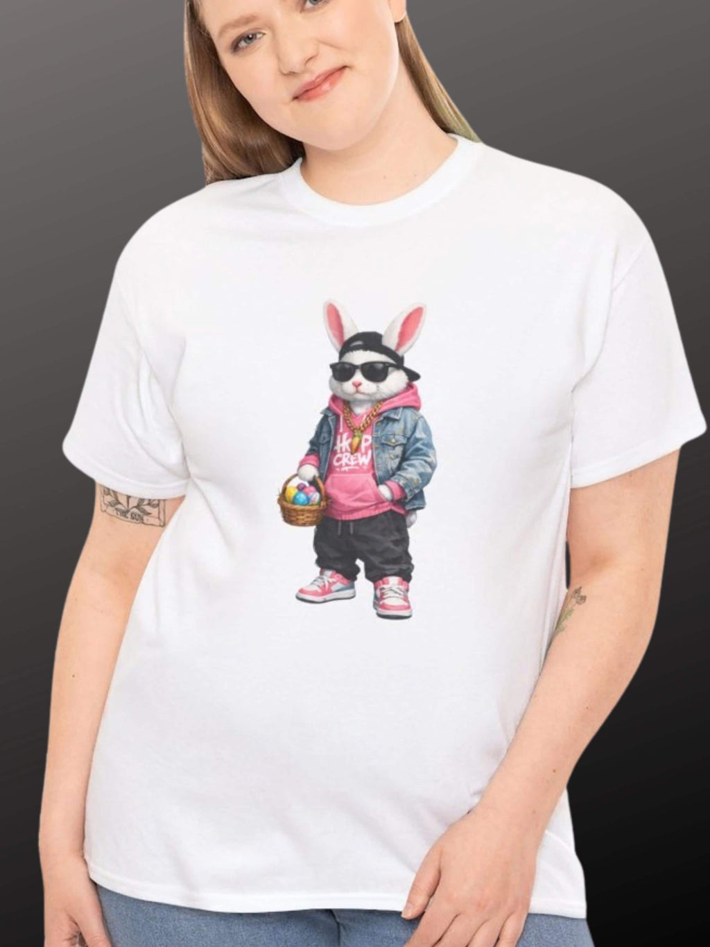 Hip Hop Bunny Easter Shirt | Urban Streetwear Rabbit Graphic Tee