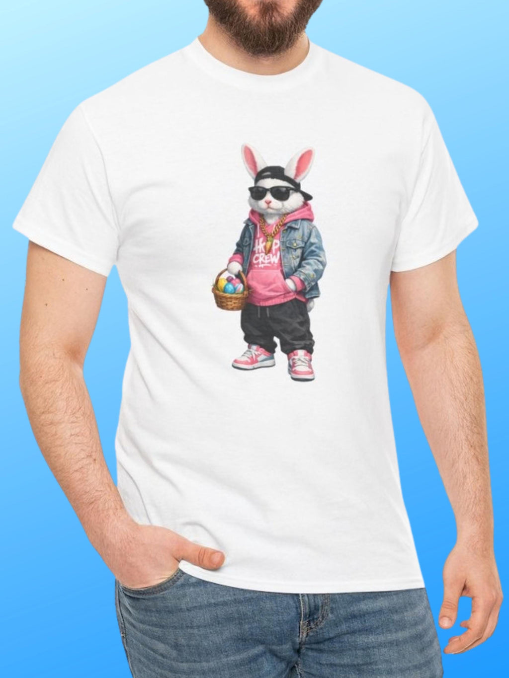 Hip Hop Bunny Easter Shirt | Urban Streetwear Rabbit Graphic Tee