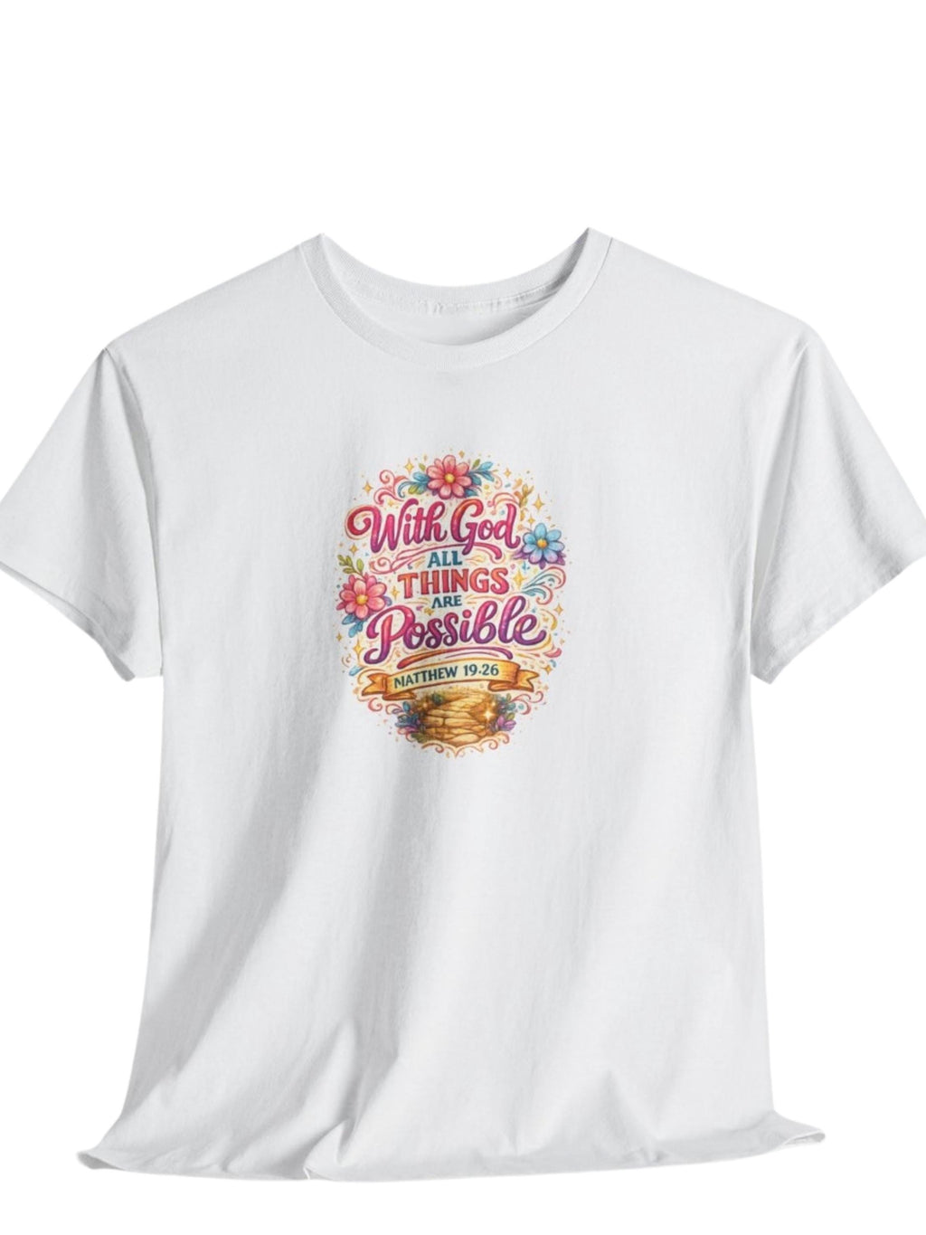Floral Christian T-Shirt | Inspirational Scripture Faith Tee