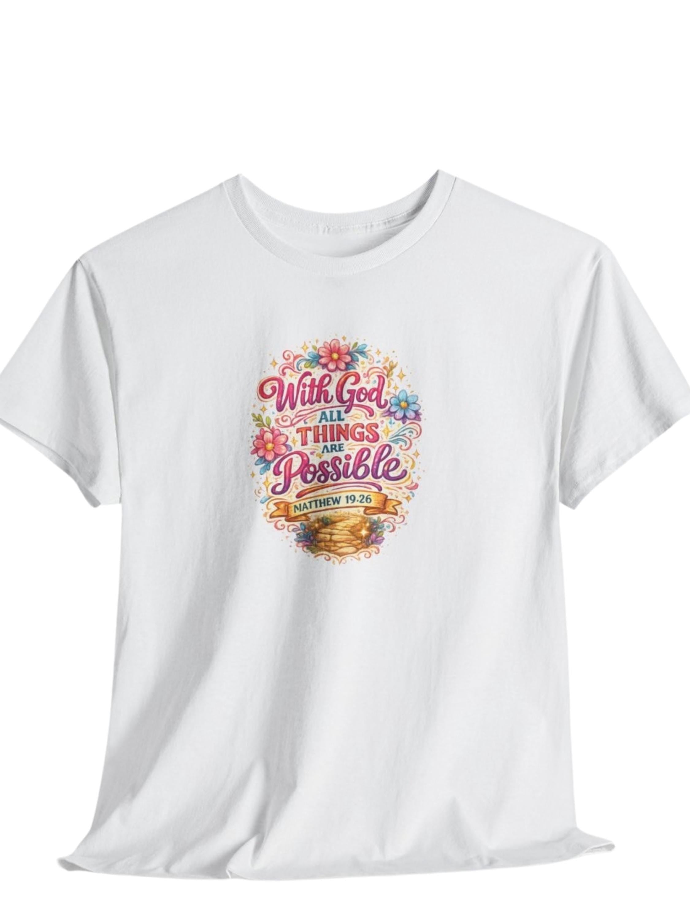 Floral Christian T-Shirt | Inspirational Scripture Faith Tee