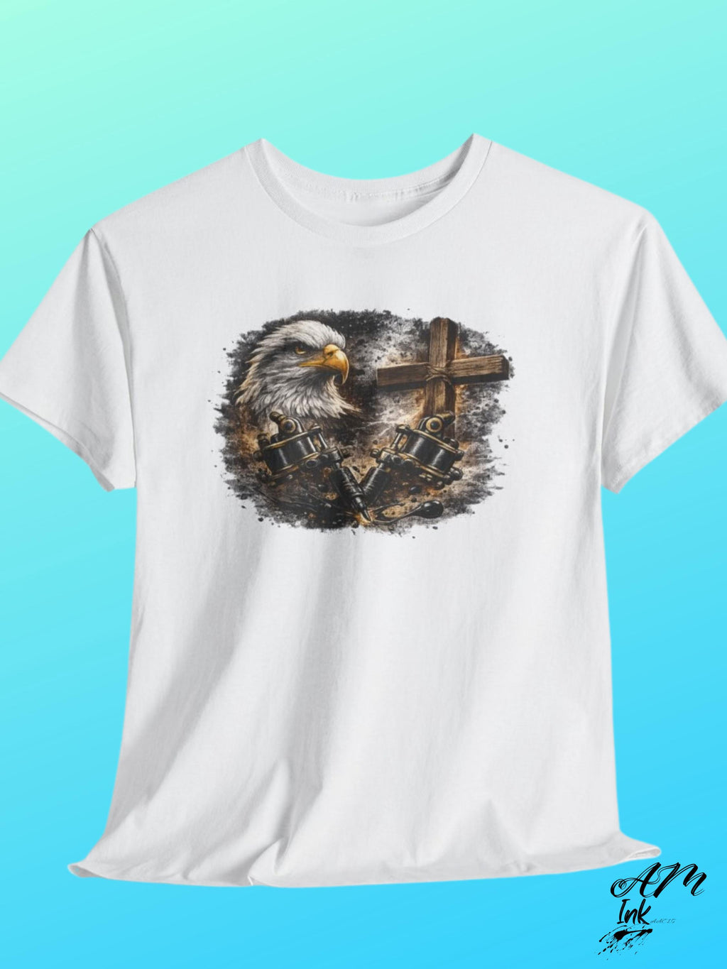Rustic Eagle and Cross T-Shirt | Patriotic Christian Apparel
