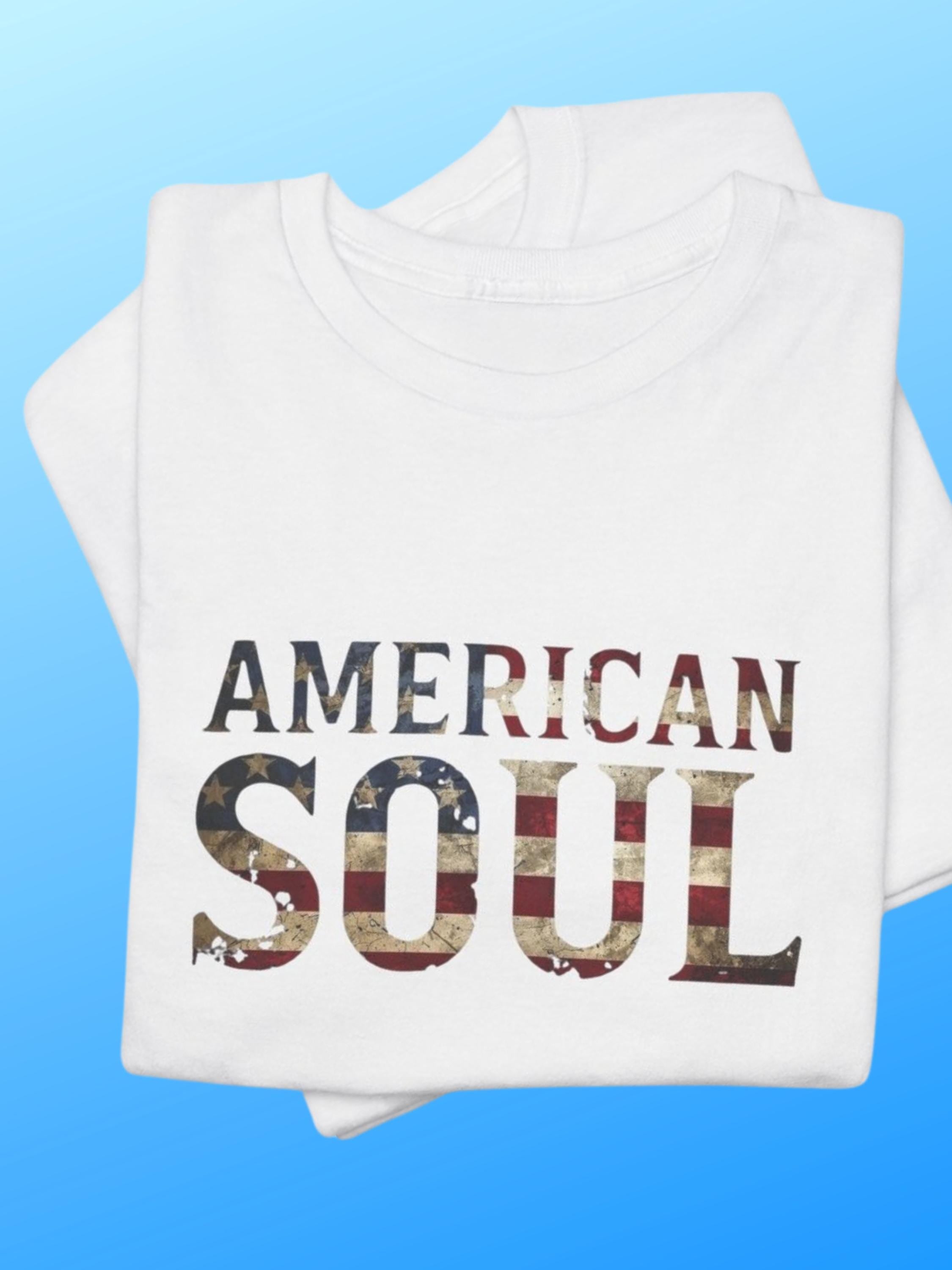 American Soul T-Shirt | Vintage USA Flag Graphic Tee, Patriotic Pride Shirt
