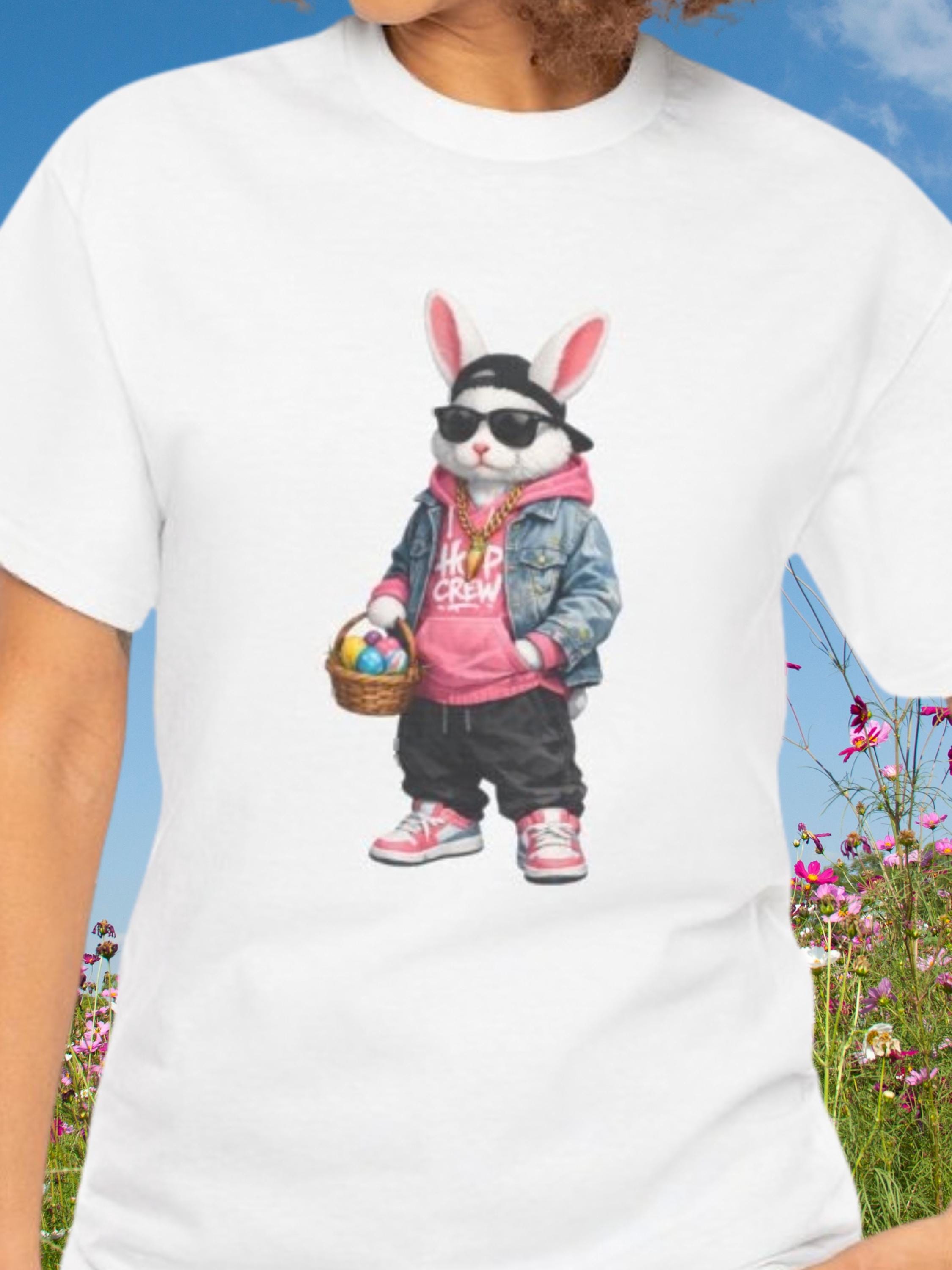 Hip Hop Bunny Easter Shirt | Urban Streetwear Rabbit Graphic Tee
