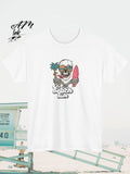 Beach Bum Skull Surfer T-Shirt, Vintage Coastal Graphic Tee