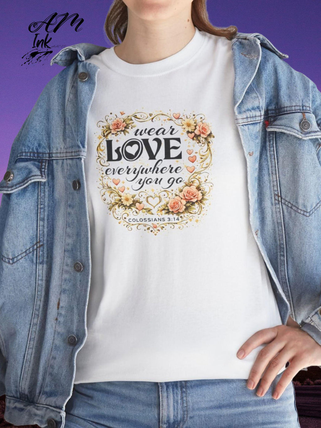 Wear Love Everywhere You Go  Christian  bible verse  apparel faith based clothing