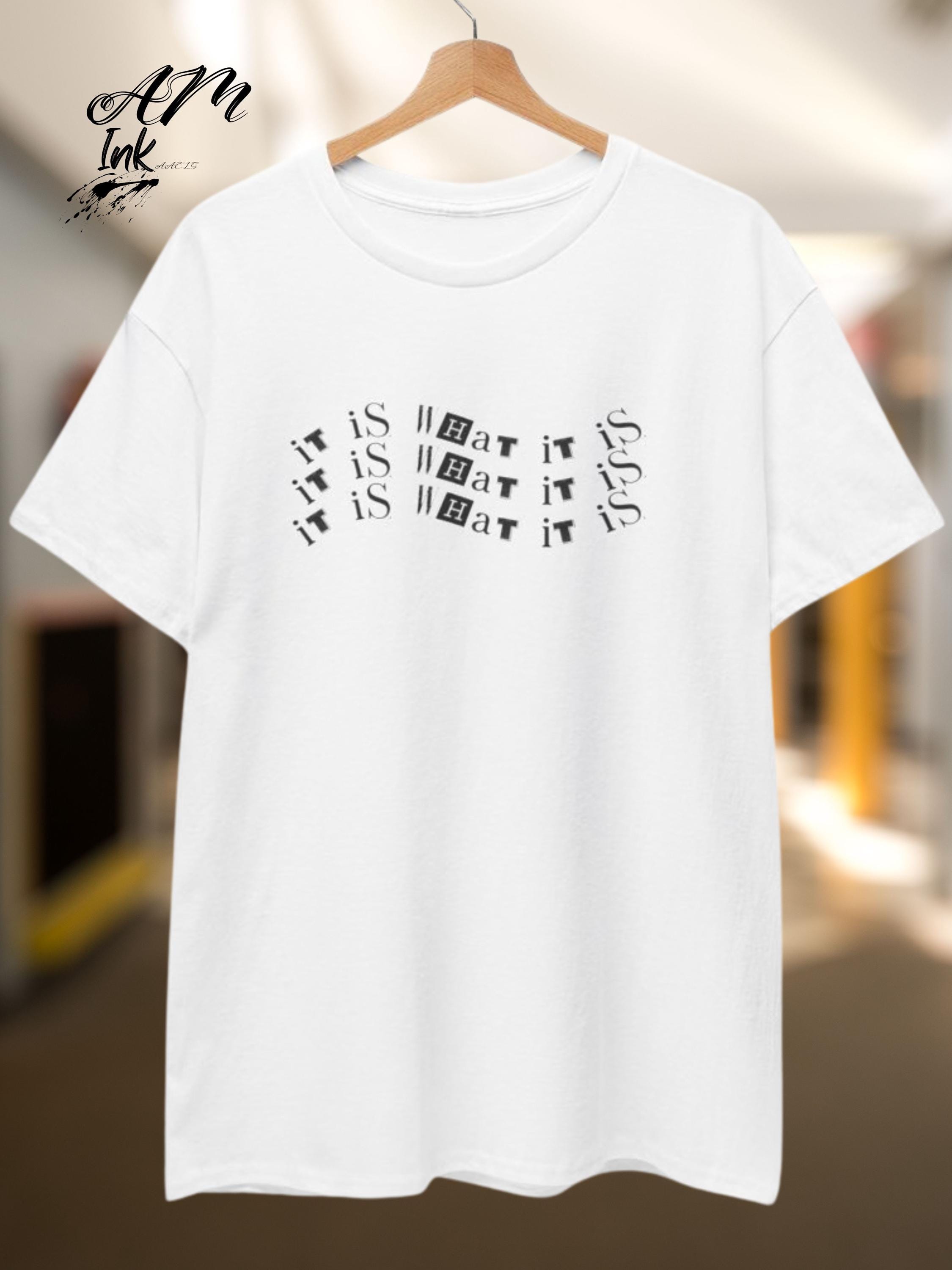 Minimalist Graphic Tee - "IT Is What" Cotton T-Shirt