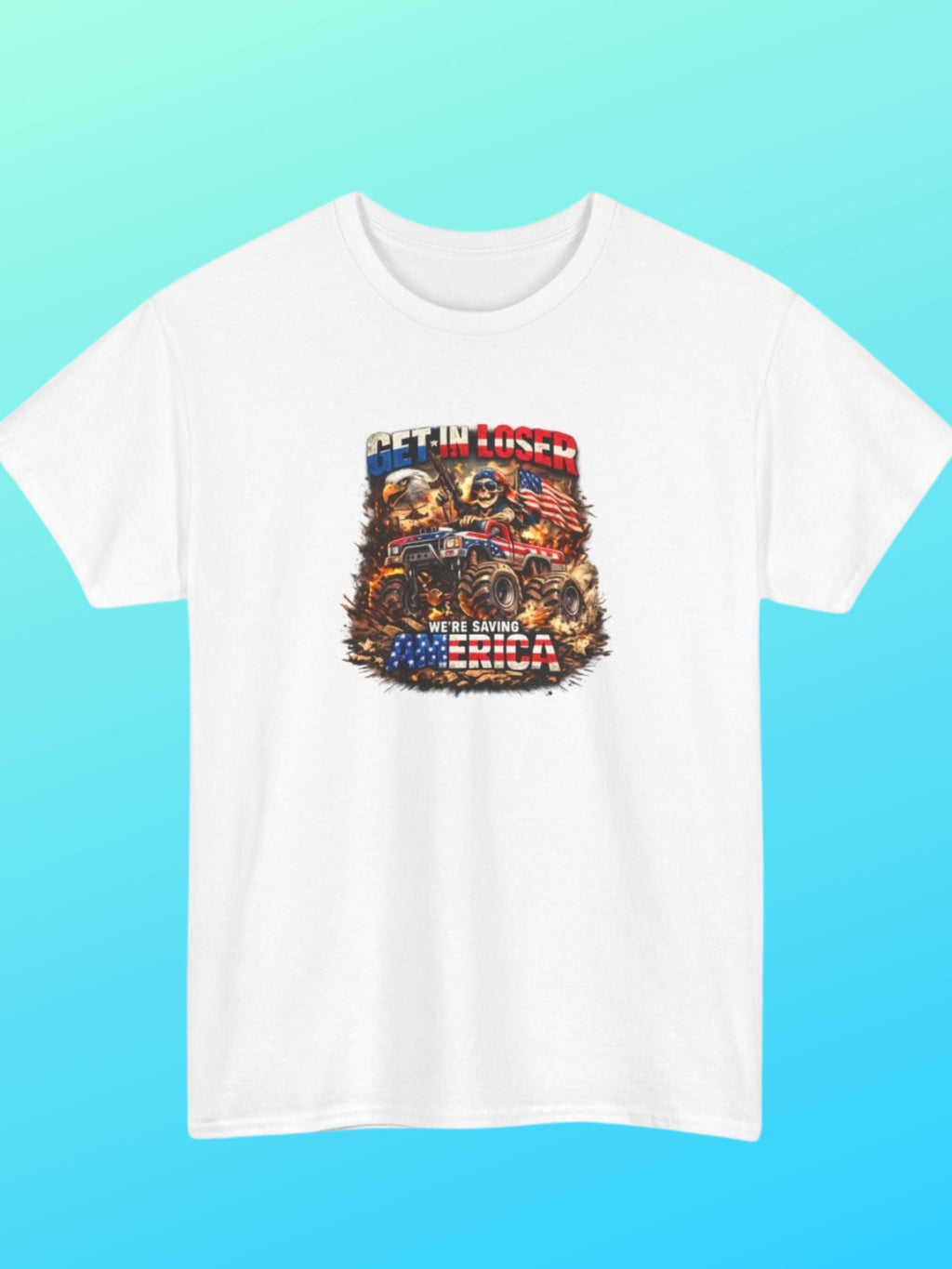 Patriotic Monster Truck T-Shirt – USA Freedom Graphic Tee