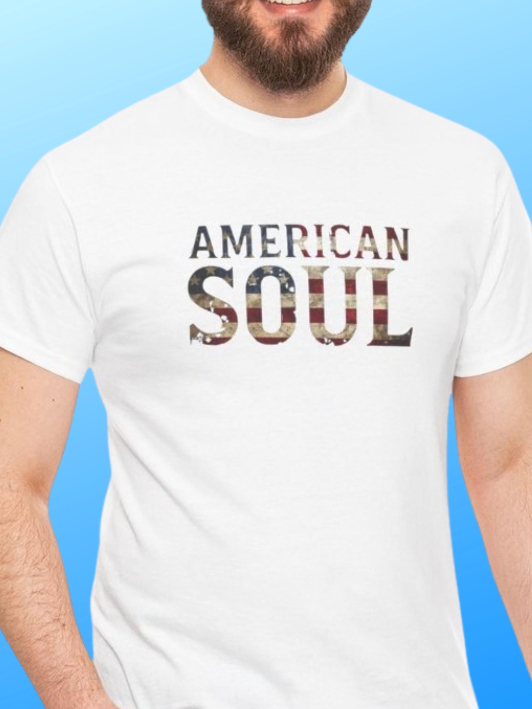 American Soul T-Shirt | Vintage USA Flag Graphic Tee, Patriotic Pride Shirt