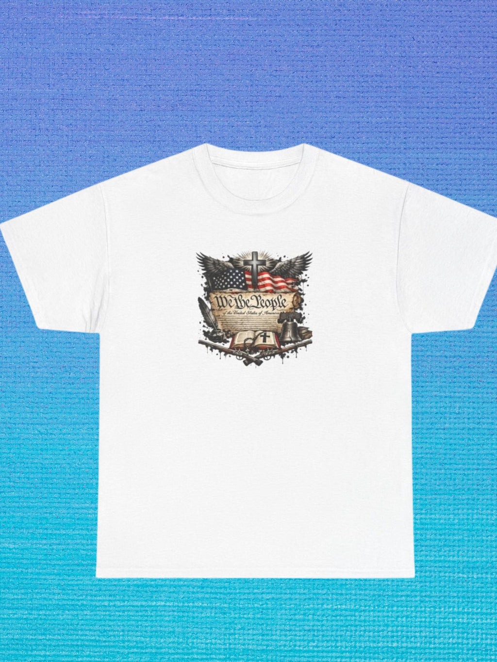 We the People Constitution Tee | American Flag Patriotic Shirt | Vintage Parchment Americana | Constitutional Graphic T-Shirt