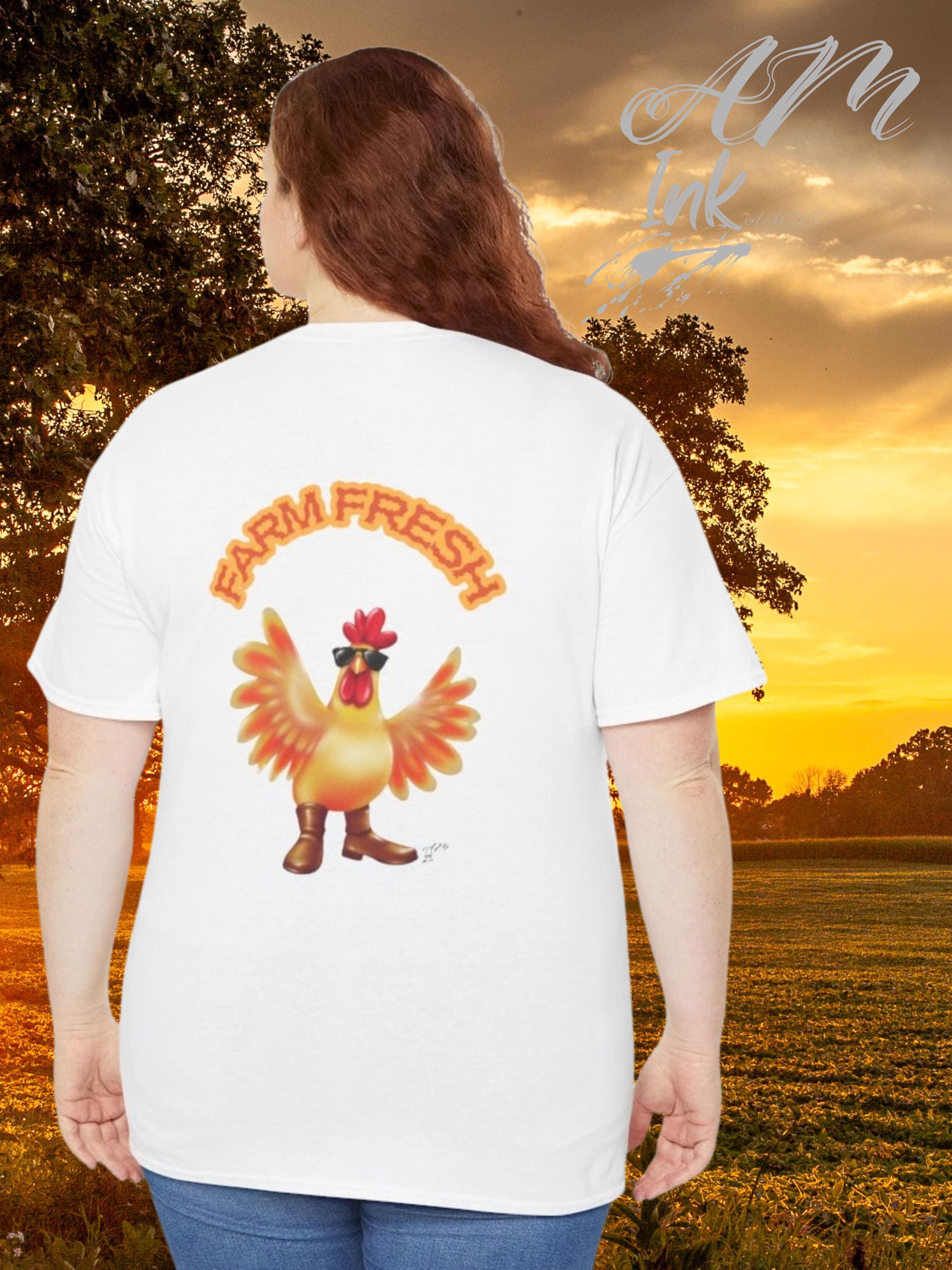Retro Rooster FARM FRESH Graphic Tee