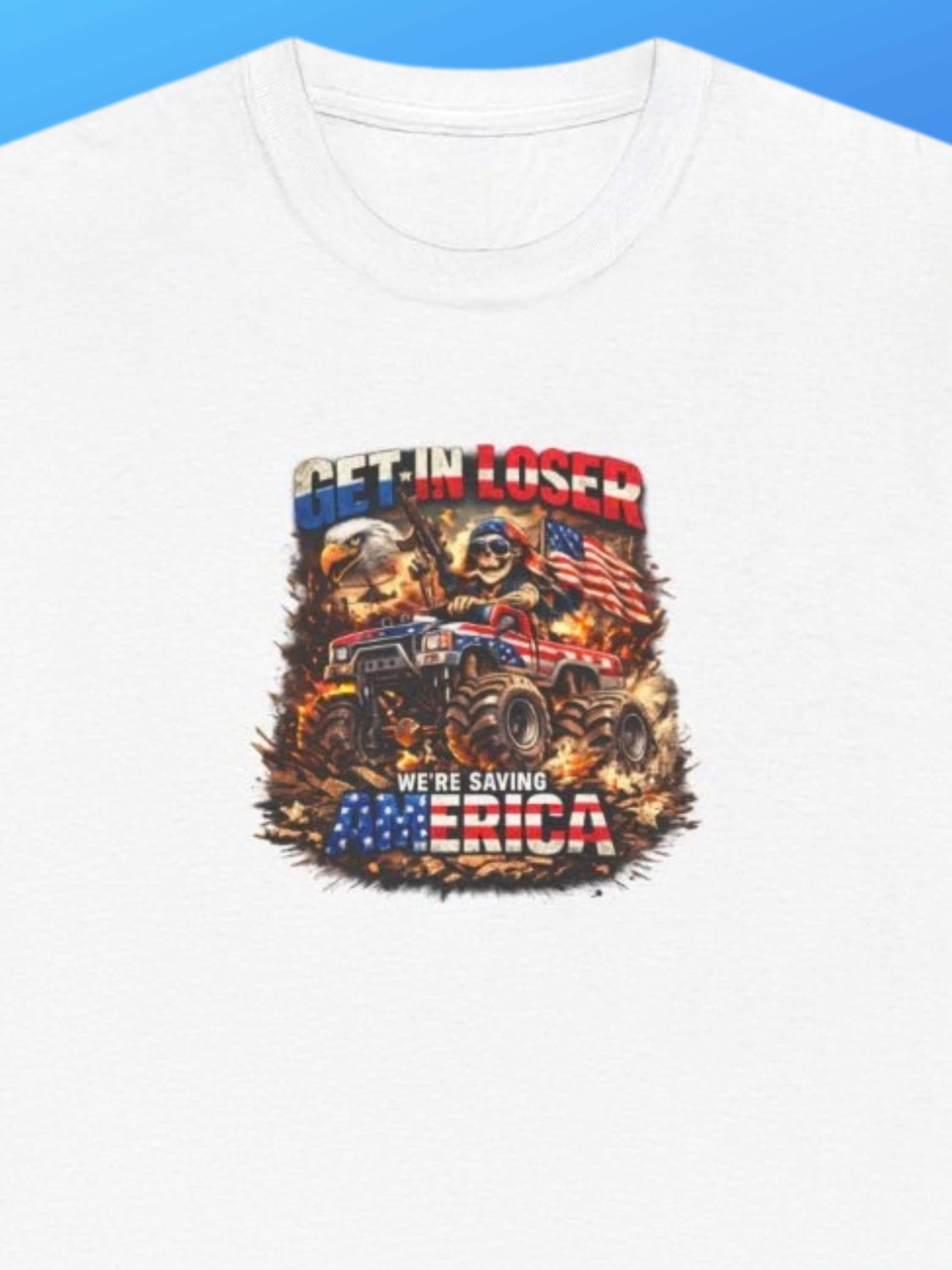 Patriotic Monster Truck T-Shirt – USA Freedom Graphic Tee