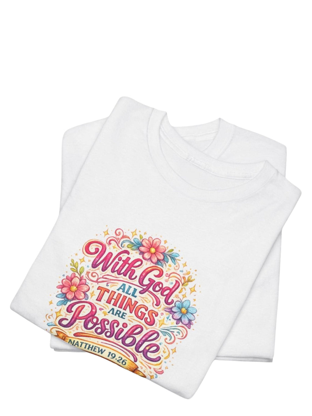 Floral Christian T-Shirt | Inspirational Scripture Faith Tee