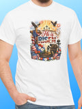 He Is Risen Patriotic Christian T-Shirt | Faith Freedom USA Cross Tee