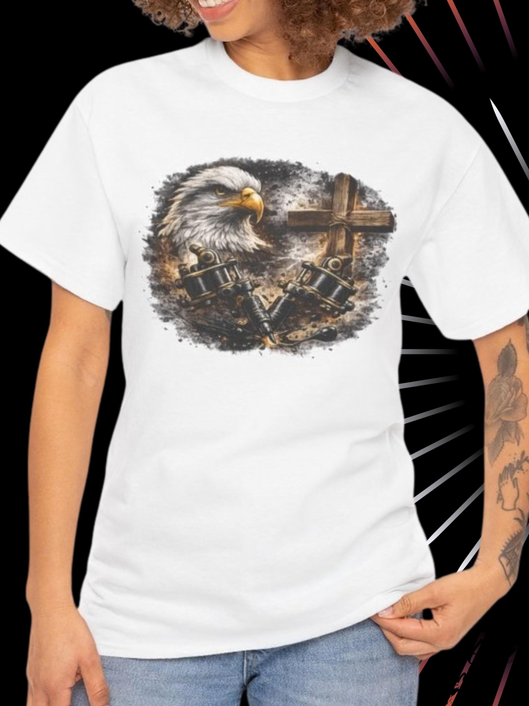 Rustic Eagle and Cross T-Shirt | Patriotic Christian Apparel