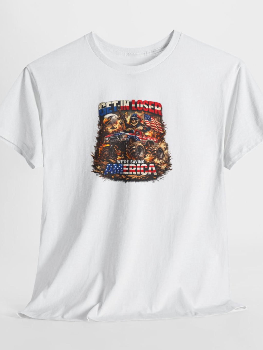 Patriotic Monster Truck T-Shirt – USA Freedom Graphic Tee
