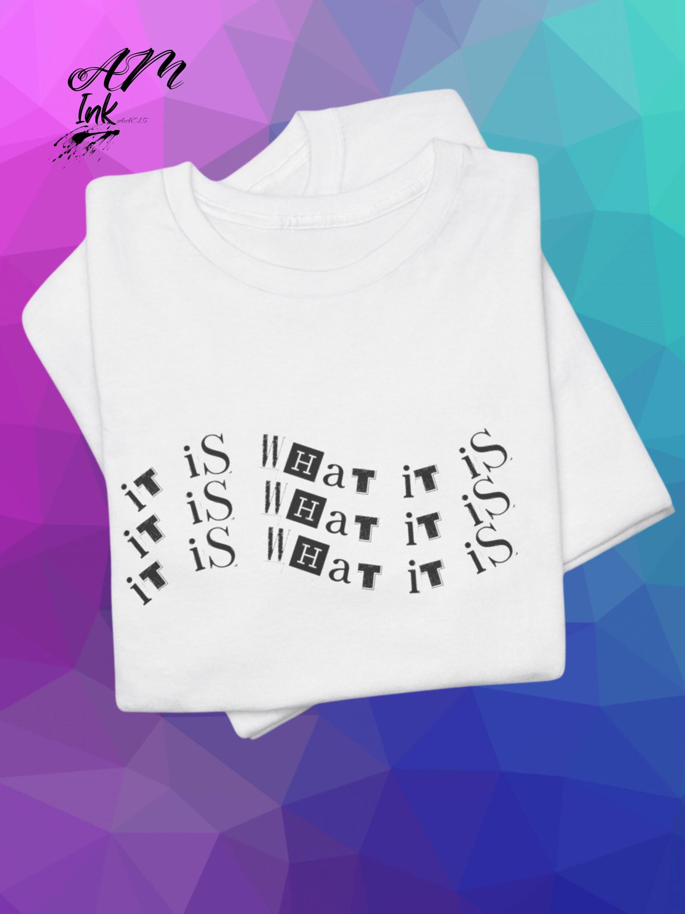 Minimalist Graphic Tee - "IT Is What" Cotton T-Shirt