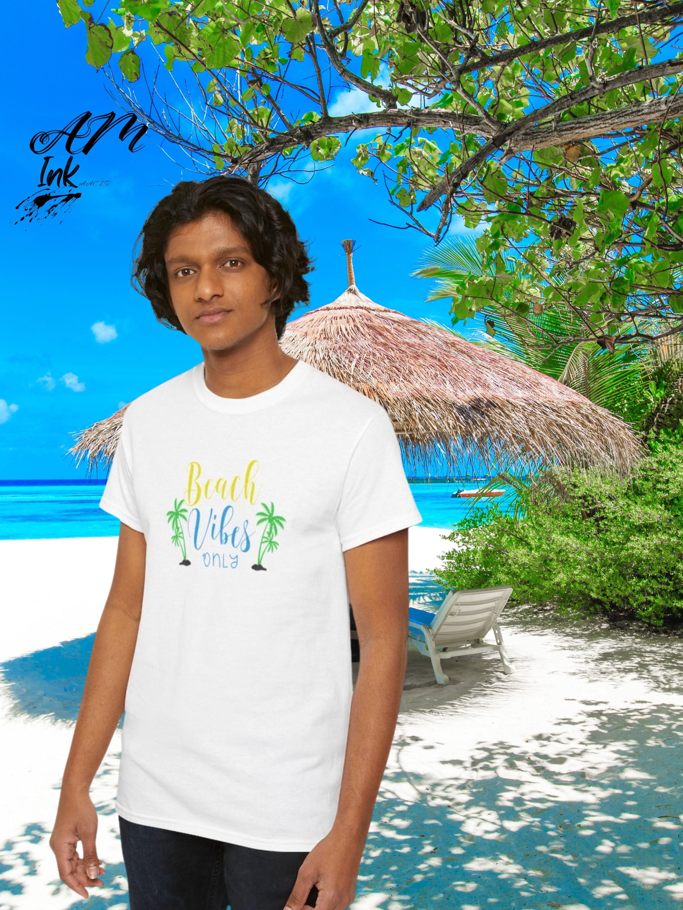 Tropical Palm Sunset T-Shirt, Beach Vibes Graphic Tee, Summer Vacation