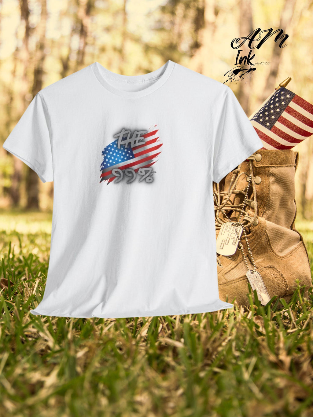 The 99% American Flag Patriotic Graphic Tee