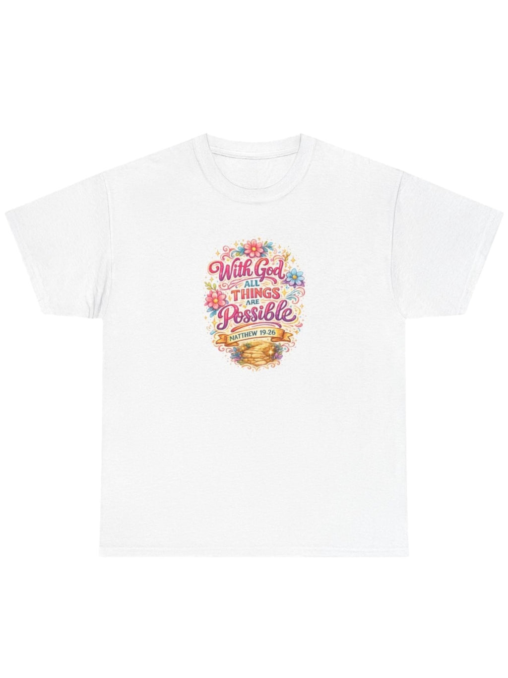 Floral Christian T-Shirt | Inspirational Scripture Faith Tee