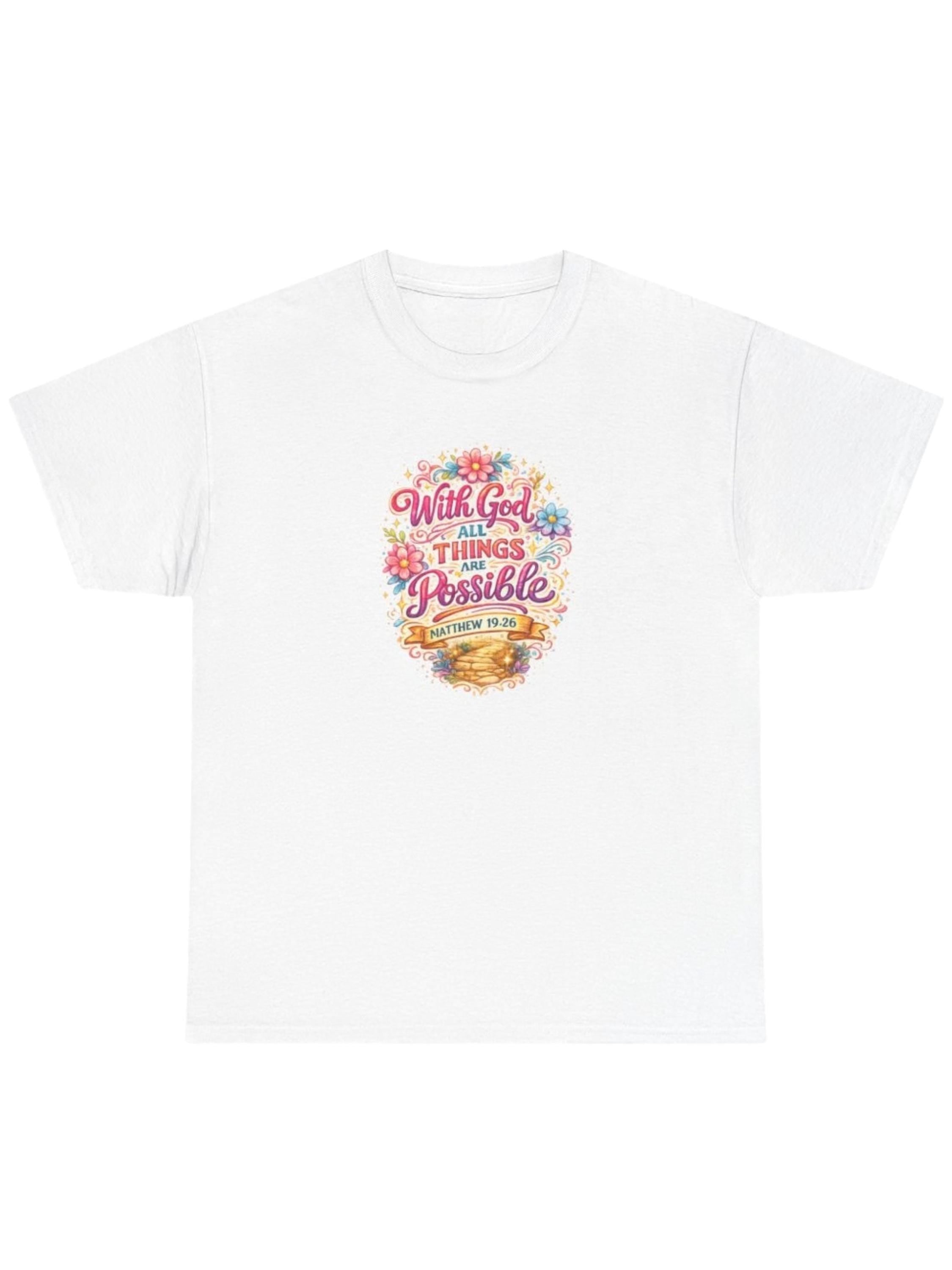 Floral Christian T-Shirt | Inspirational Scripture Faith Tee