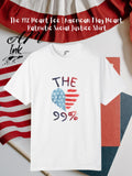 The 99% Heart Tee | American Flag Heart, Patriotic Social Justice Shirt