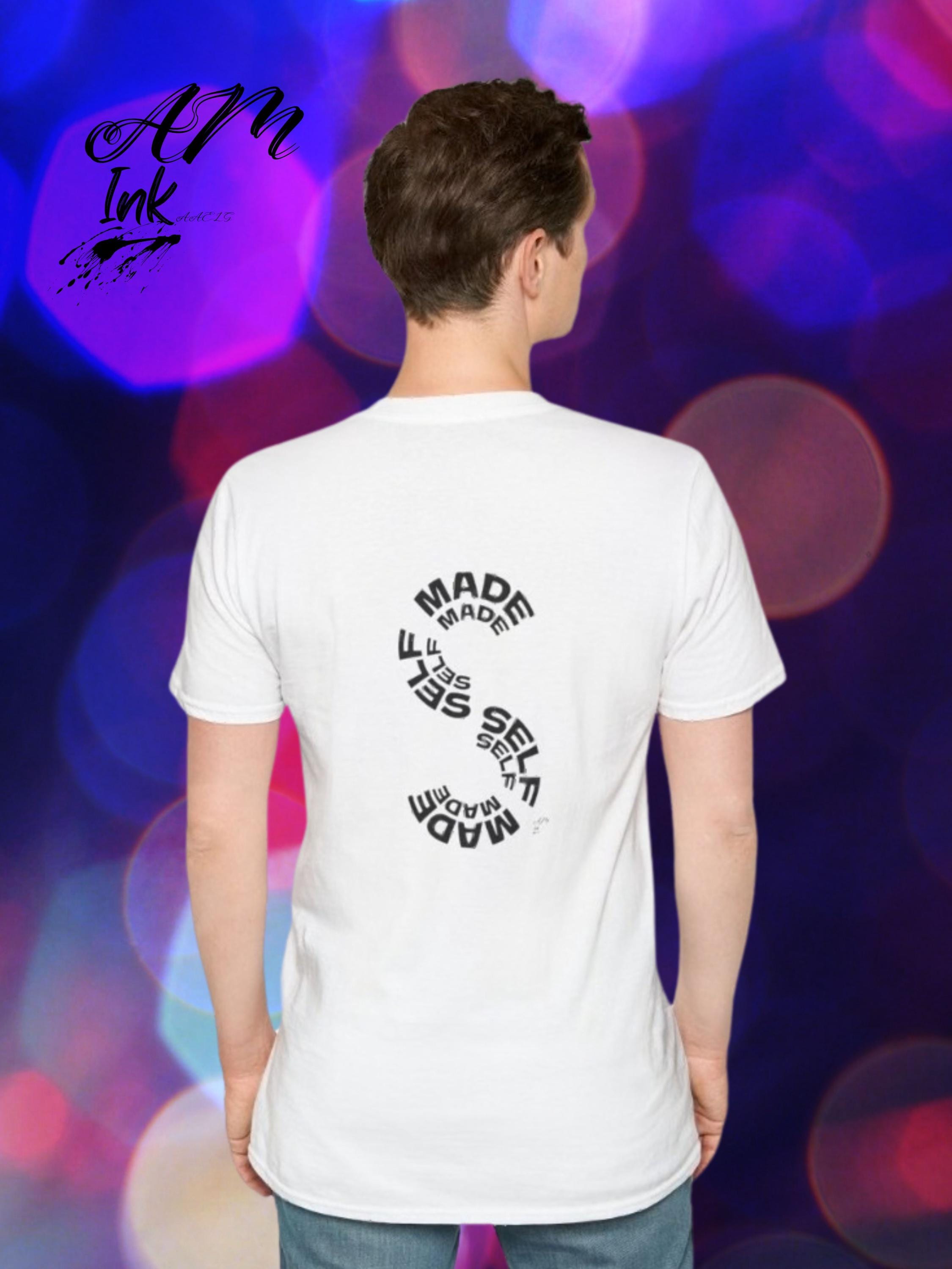 I AM Self-Made S Spiral Typography T-Shirt |AFFIRMATION Vintage Graphic Tee
