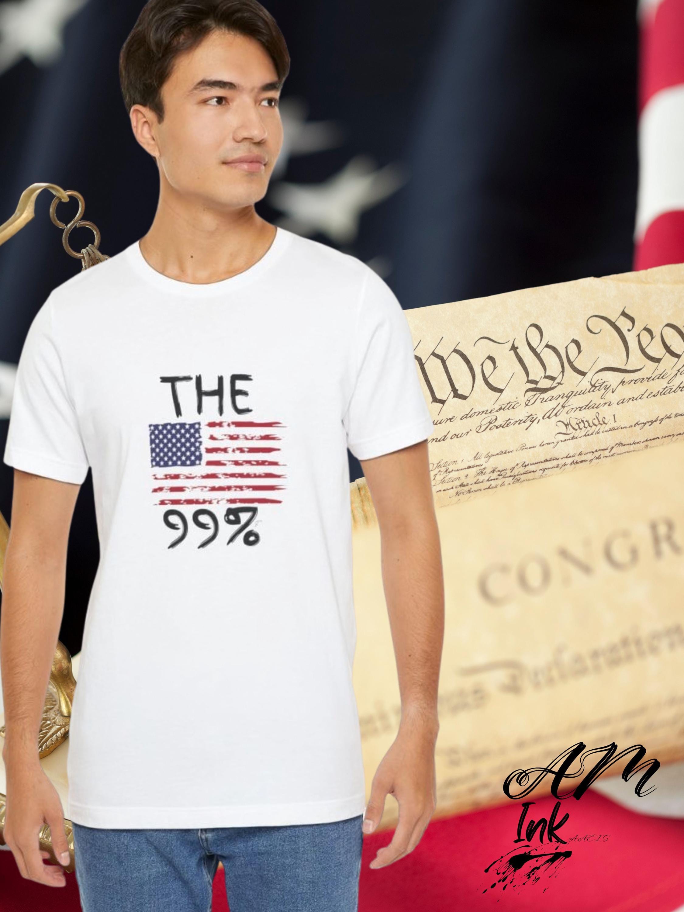 THE 99%  American Flag T Shirt