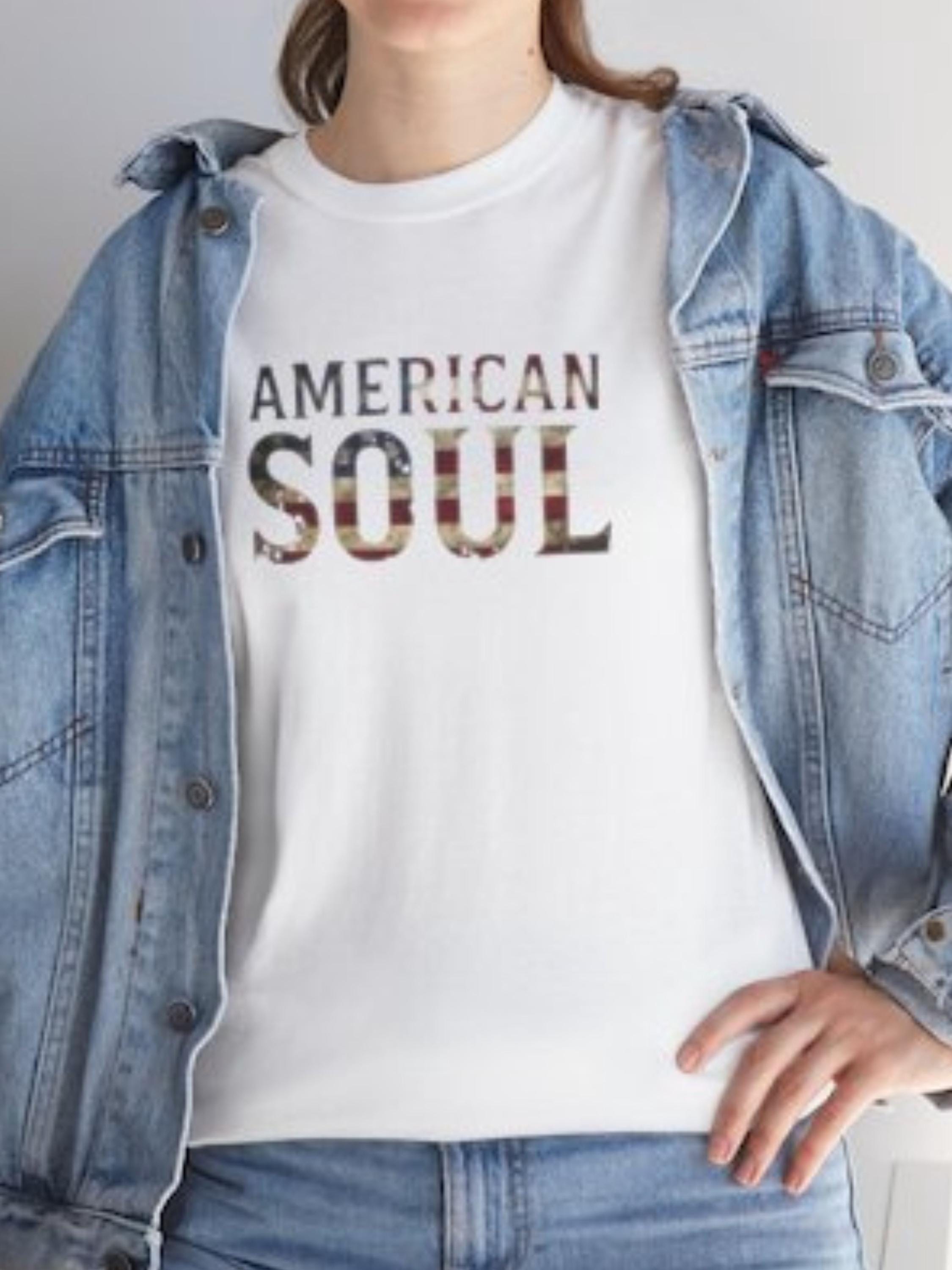 American Soul T-Shirt | Vintage USA Flag Graphic Tee, Patriotic Pride Shirt